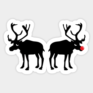 Angry Animals: Rudolph & Prancer Sticker